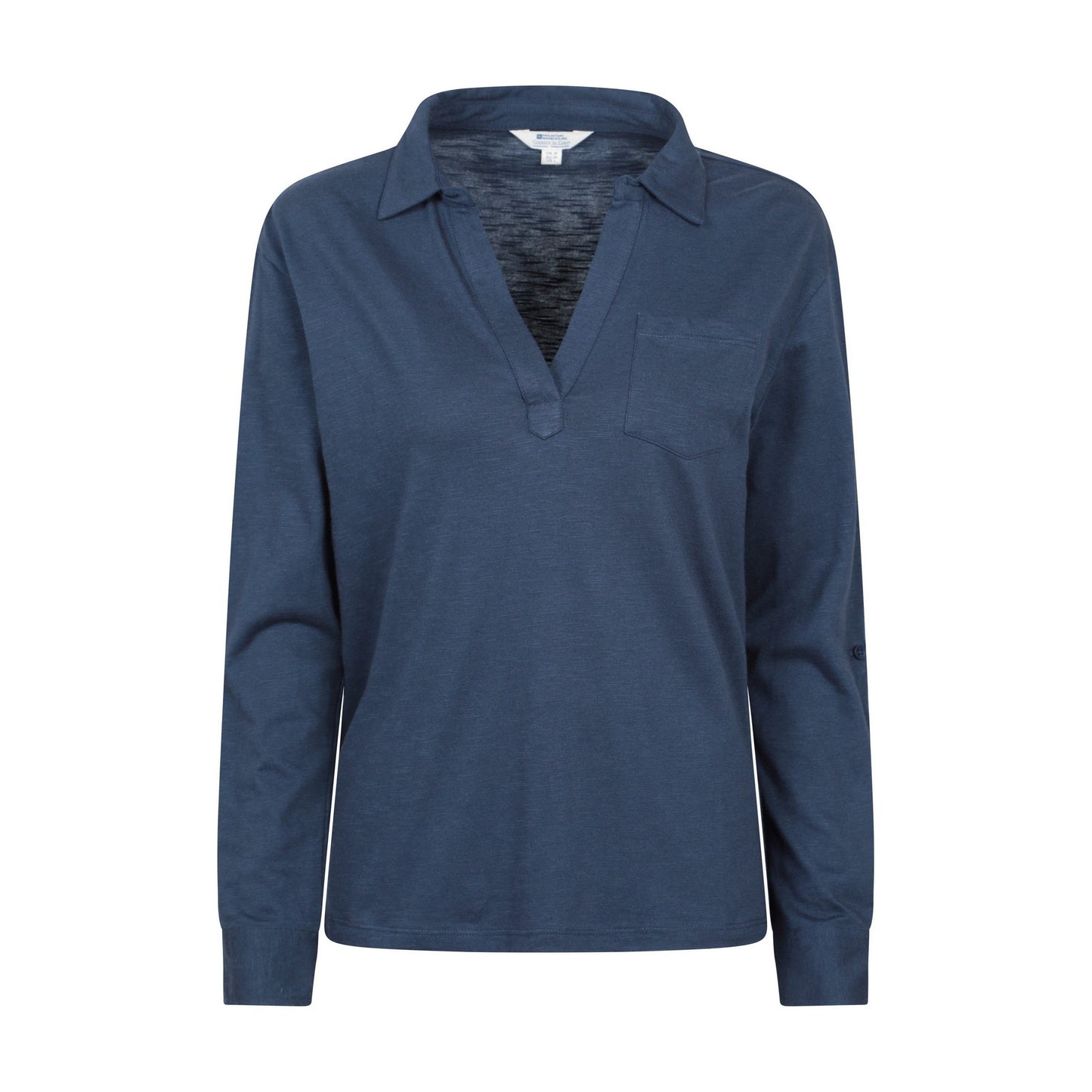 Navy - Front - Mountain Warehouse Womens-Ladies Brae Relaxed Fit Polo Shirt