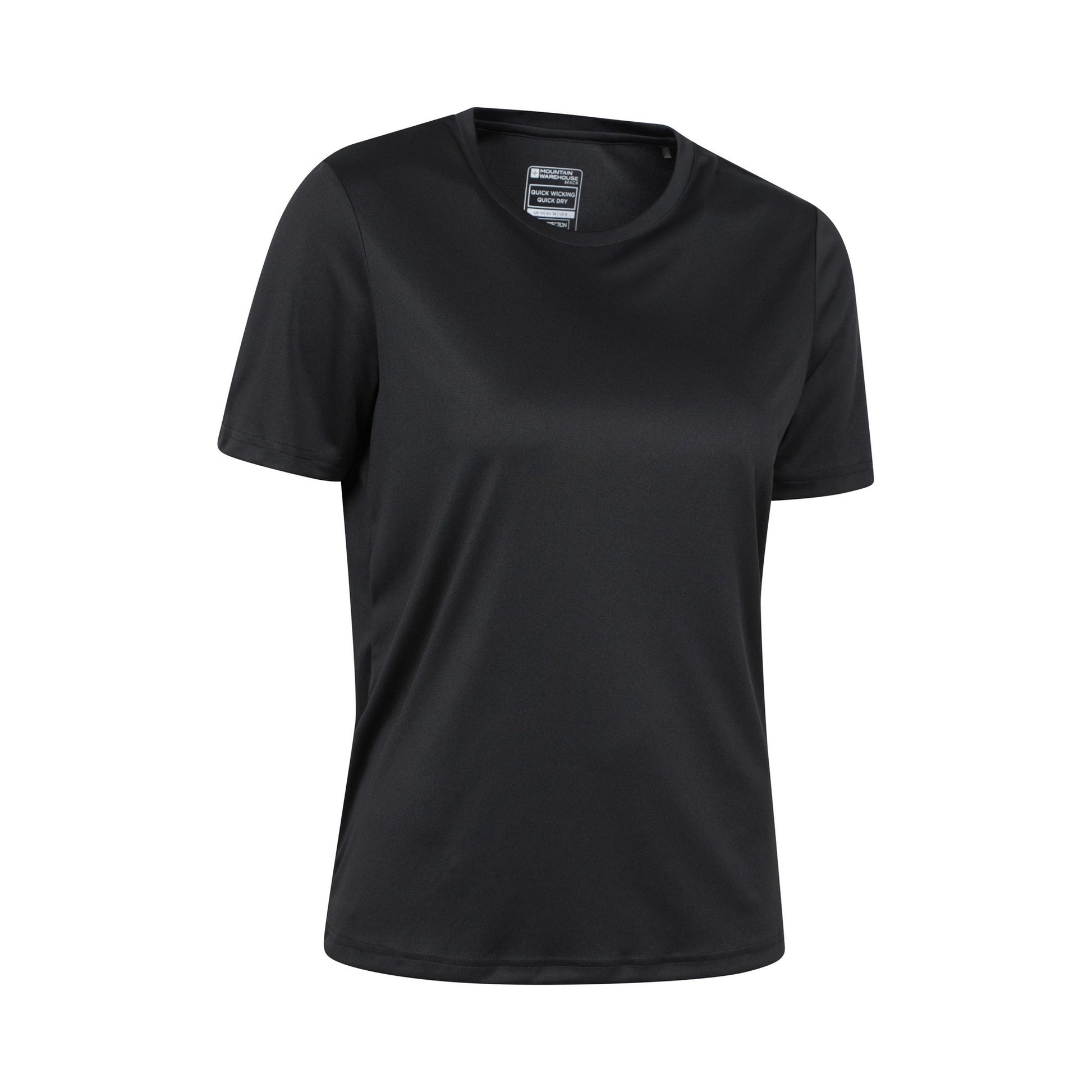 Black - Side - Mountain Warehouse Womens-Ladies Swimming T-Shirt
