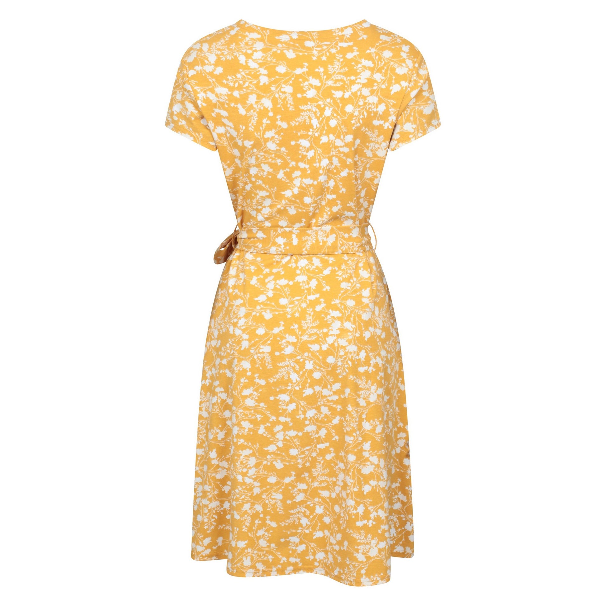 Yellow - Back - Mountain Warehouse Womens-Ladies Santorini UV Jersey Wrap Dress
