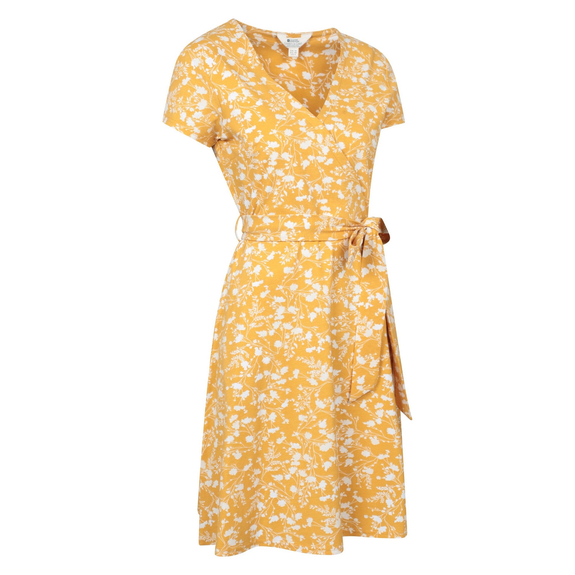 Yellow - Side - Mountain Warehouse Womens-Ladies Santorini UV Jersey Wrap Dress