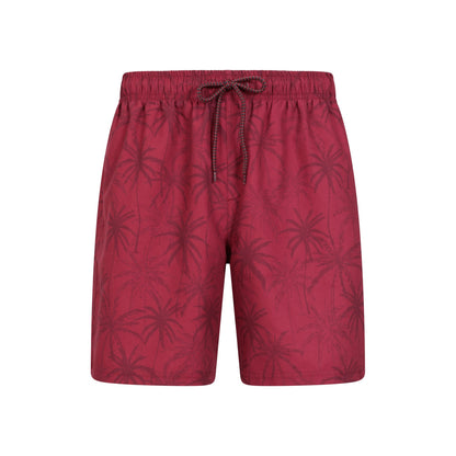 Burgundy - Side - Mountain Warehouse Mens Aruba Swim Shorts (Pack of 2)