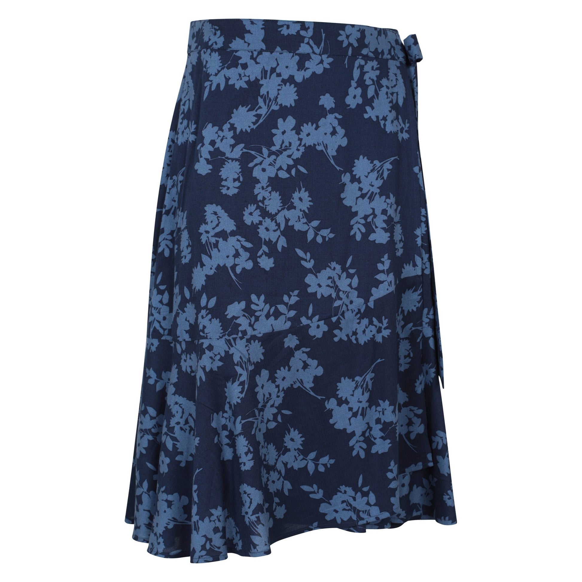 Dark Blue - Side - Mountain Warehouse Womens-Ladies Papamoa Floral Wrap Skirt