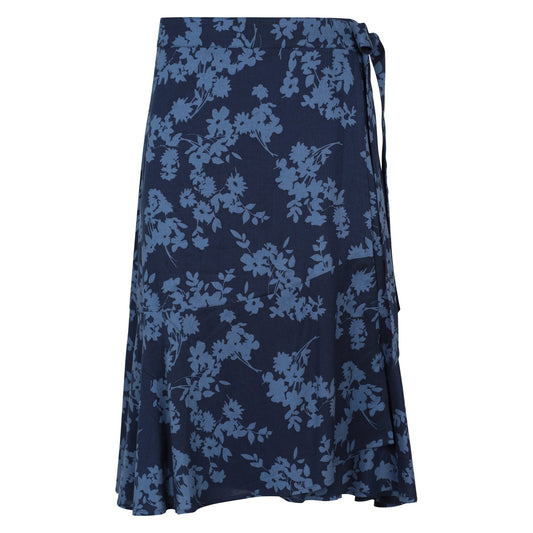 Dark Blue - Front - Mountain Warehouse Womens-Ladies Papamoa Floral Wrap Skirt