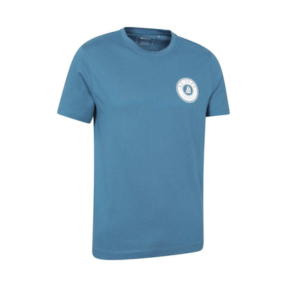 Dark Blue - Side - Mountain Warehouse Mens St Ives Sailboat T-Shirt