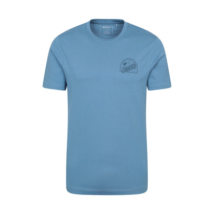 Blue - Front - Mountain Warehouse Mens Edinburgh Text Short-Sleeved T-Shirt
