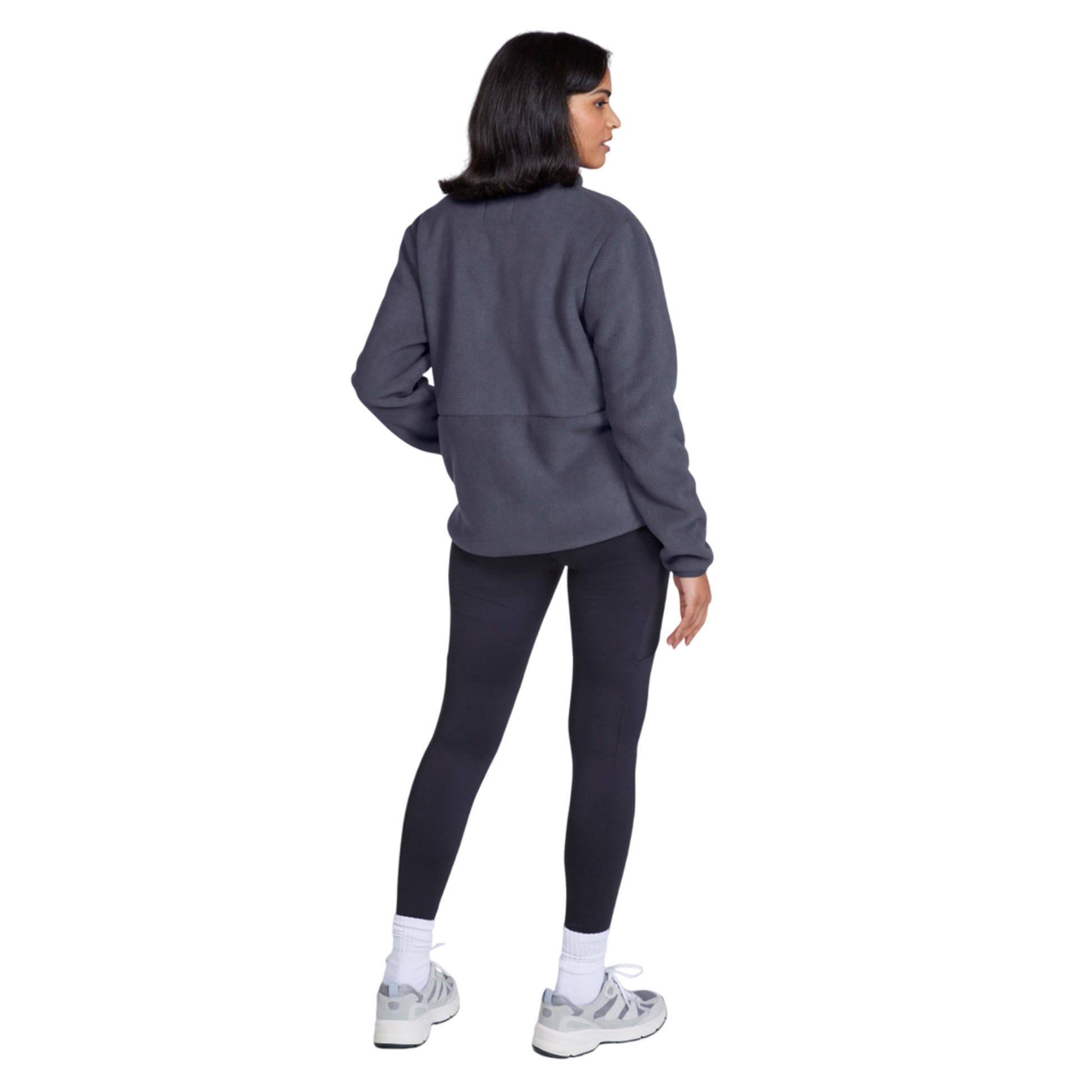 Charcoal - Close up - Animal Womens-Ladies Freya Borg Lined Fleece Jacket