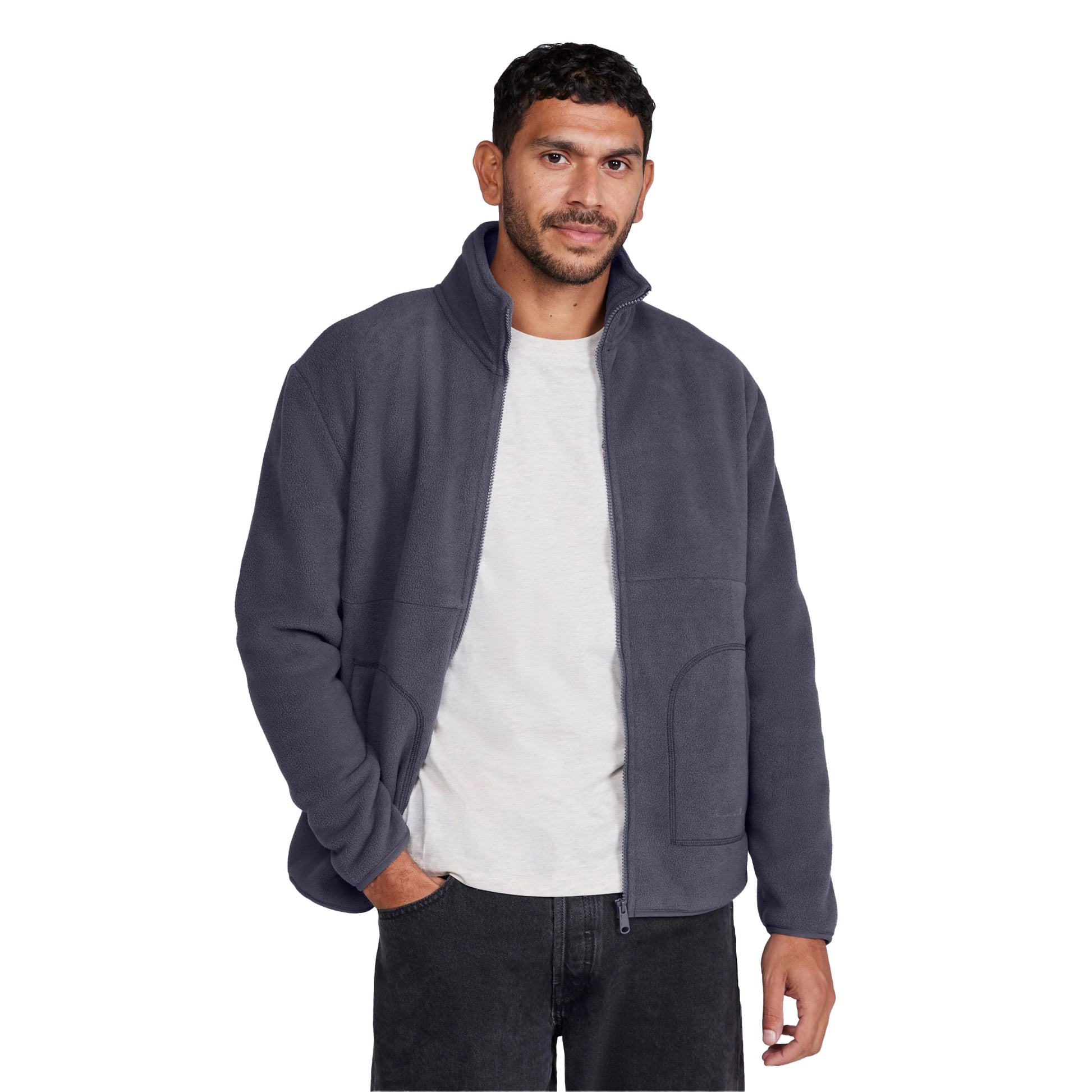 Blue - Front - Animal Mens Felix Borg Lined Fleece Jacket