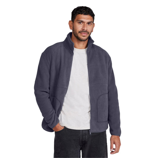 Blue - Front - Animal Mens Felix Borg Lined Fleece Jacket