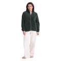 Dark Green - Pack Shot - Animal Womens-Ladies Teddy Fleece Full Zip Jacket