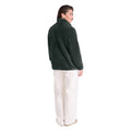 Dark Green - Close up - Animal Womens-Ladies Teddy Fleece Full Zip Jacket