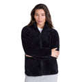 Jet Black - Side - Animal Womens-Ladies Teddy Fleece Full Zip Jacket
