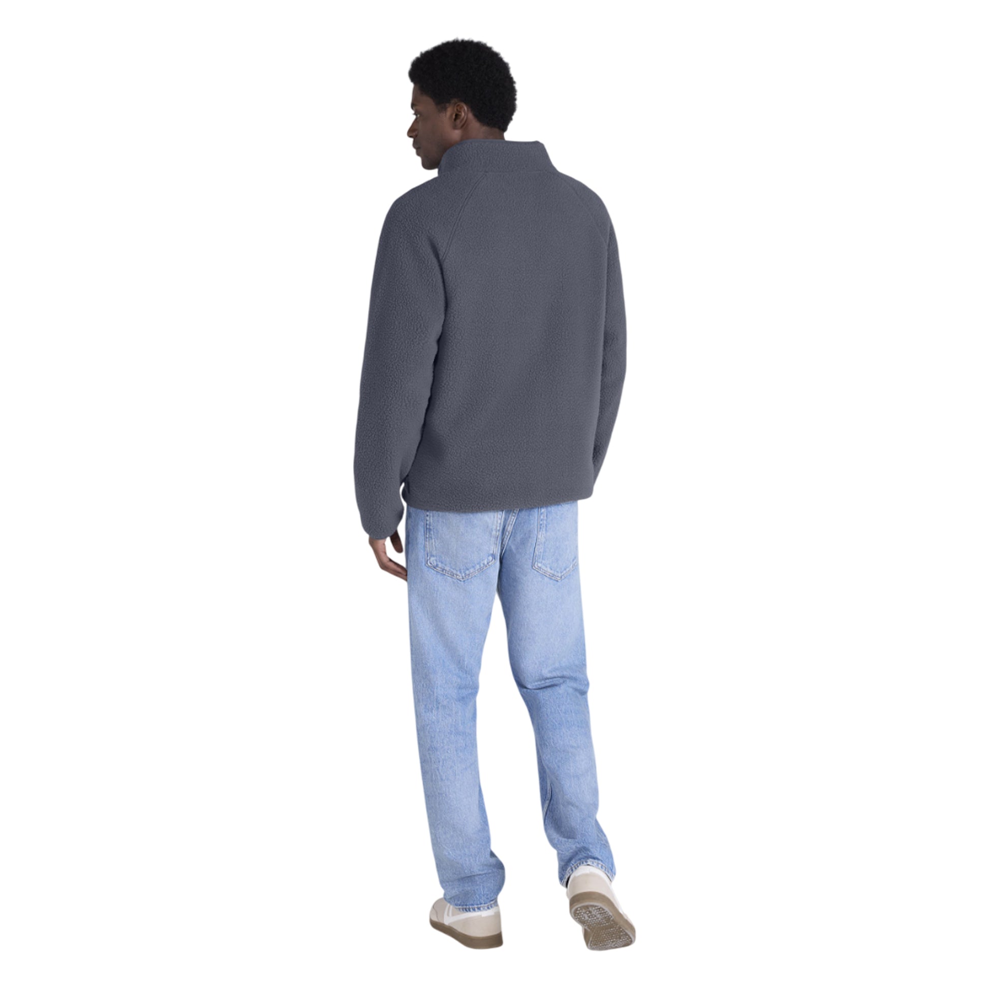 Light Grey - Close up - Animal Mens Andy Borg Fleece Jacket