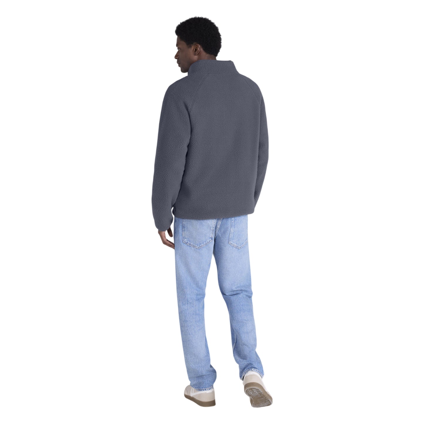 Light Grey - Close up - Animal Mens Andy Borg Fleece Jacket