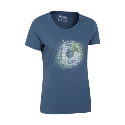 Navy - Side - Mountain Warehouse Womens-Ladies London Short-Sleeved T-Shirt