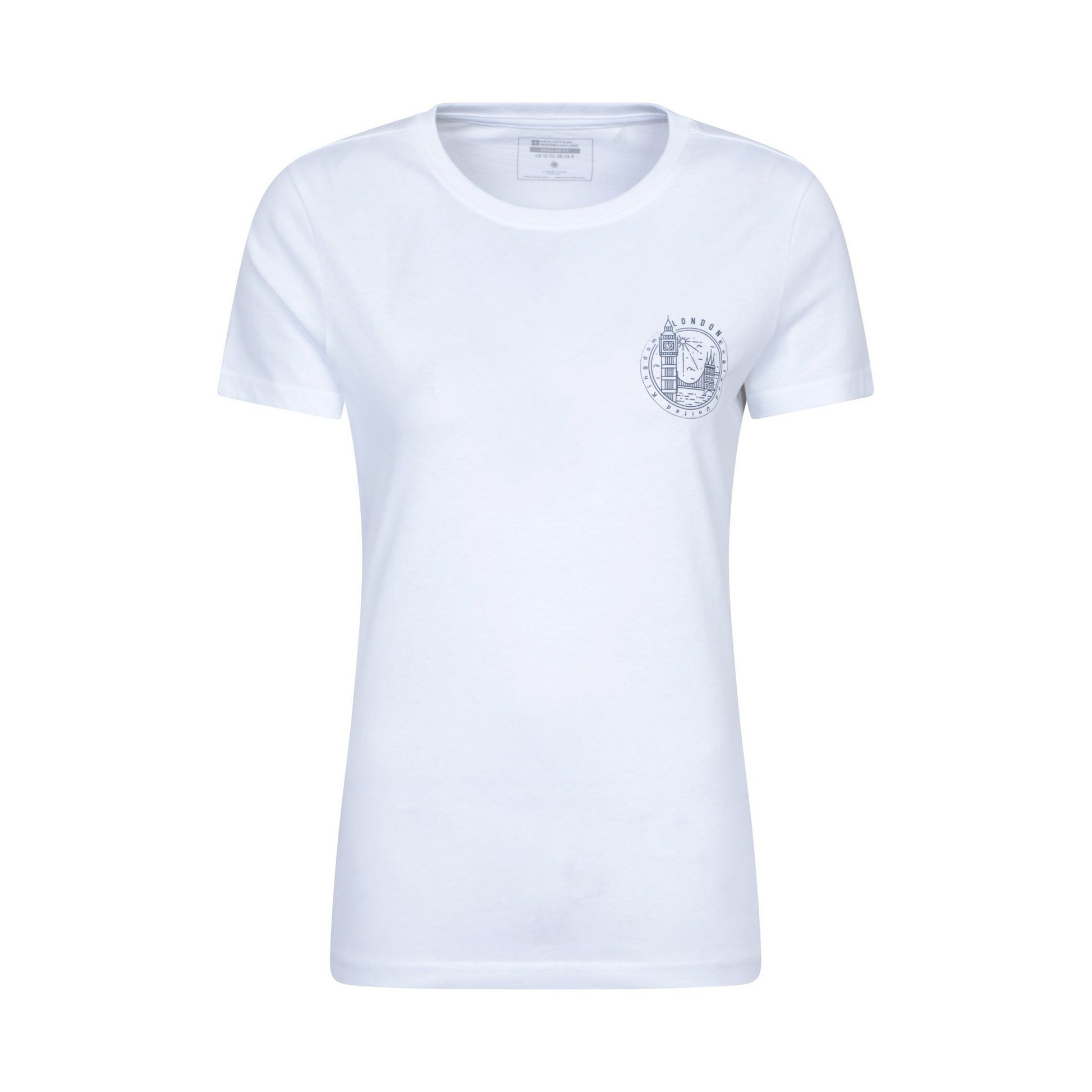 White - Front - Mountain Warehouse Womens-Ladies London Short-Sleeved T-Shirt