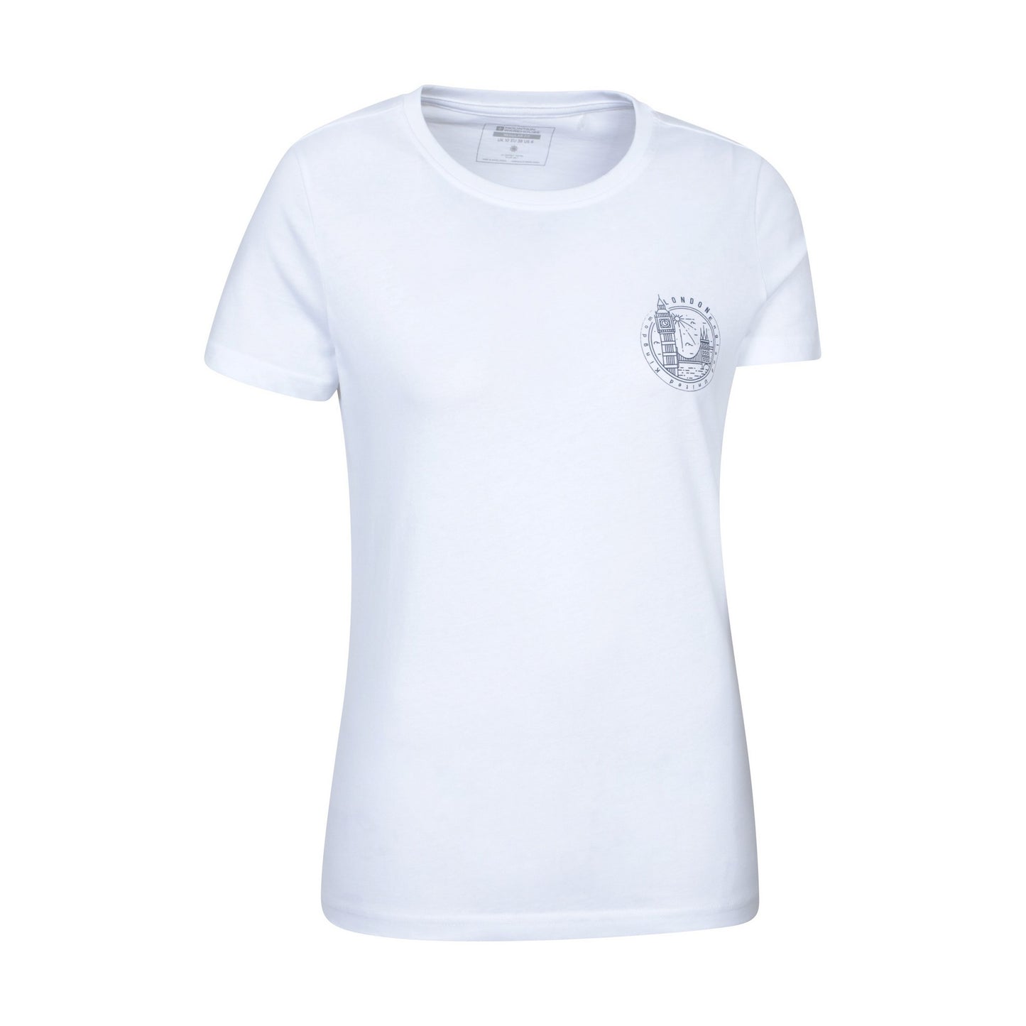 White - Side - Mountain Warehouse Womens-Ladies London Short-Sleeved T-Shirt