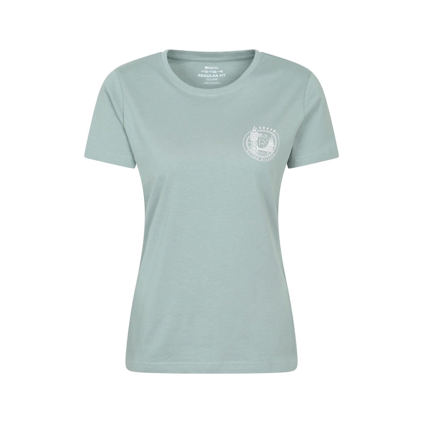 Pale Green - Front - Mountain Warehouse Womens-Ladies London Short-Sleeved T-Shirt