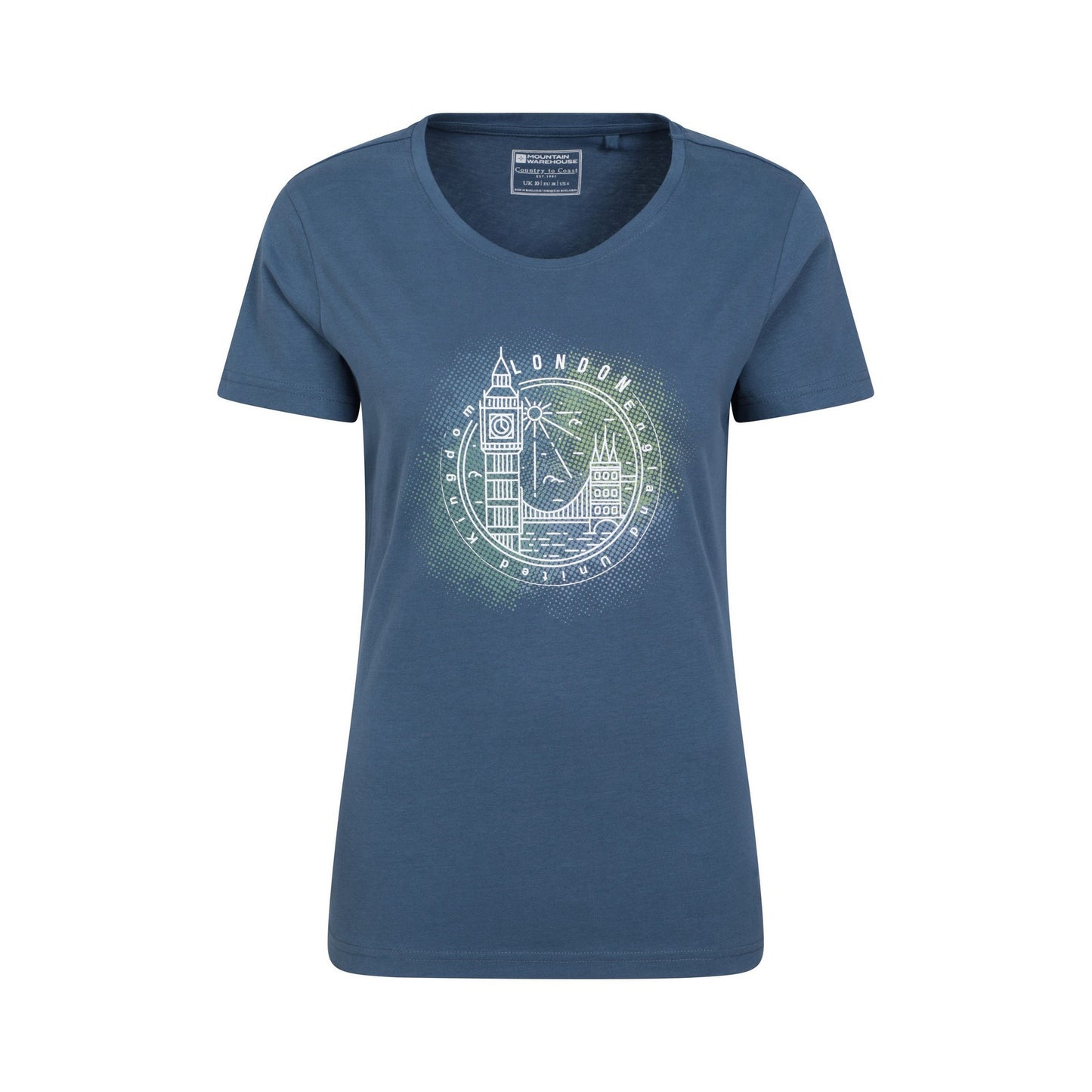 Navy - Front - Mountain Warehouse Womens-Ladies London Short-Sleeved T-Shirt