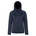 Navy - Front - Mountain Warehouse Womens-Ladies Nevis Faux Fur Lined Full Zip Hoodie
