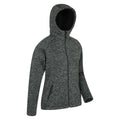 Black - Side - Mountain Warehouse Womens-Ladies Nevis Faux Fur Lined Full Zip Hoodie