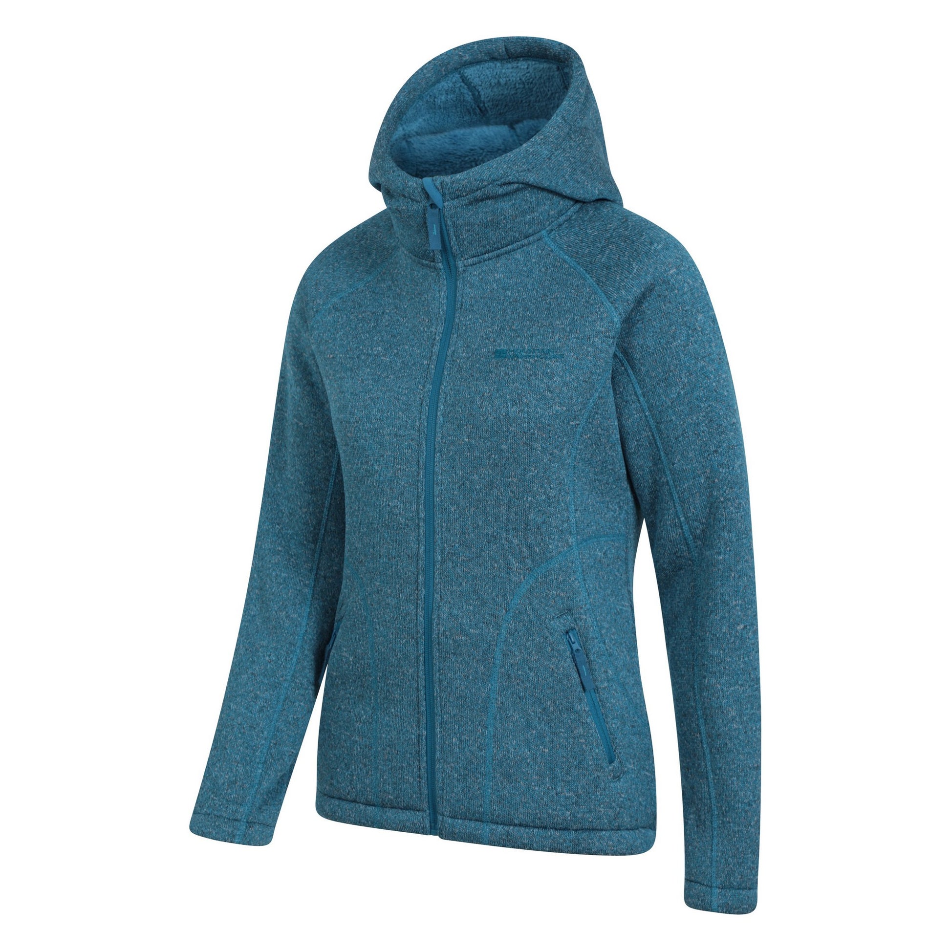 Dark Teal - Lifestyle - Mountain Warehouse Womens-Ladies Nevis Faux Fur Lined Full Zip Hoodie