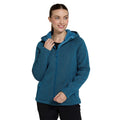 Dark Teal - Front - Mountain Warehouse Womens-Ladies Nevis Faux Fur Lined Full Zip Hoodie