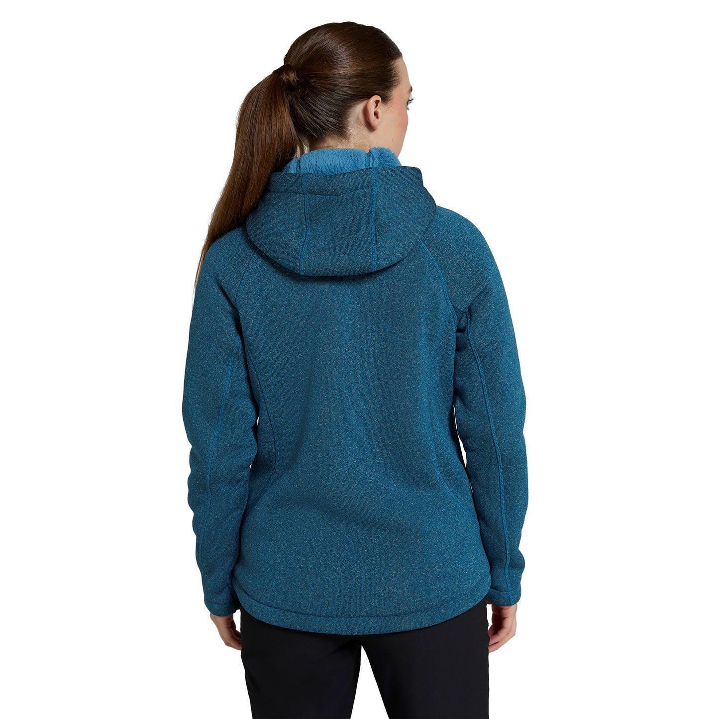 Dark Teal - Back - Mountain Warehouse Womens-Ladies Nevis Faux Fur Lined Full Zip Hoodie