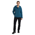 Dark Teal - Side - Mountain Warehouse Womens-Ladies Nevis Faux Fur Lined Full Zip Hoodie