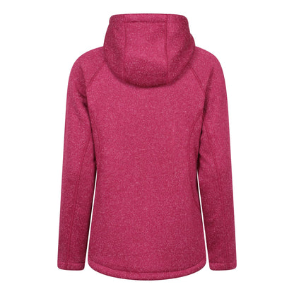 Bright Pink - Back - Mountain Warehouse Womens-Ladies Nevis Faux Fur Lined Full Zip Hoodie