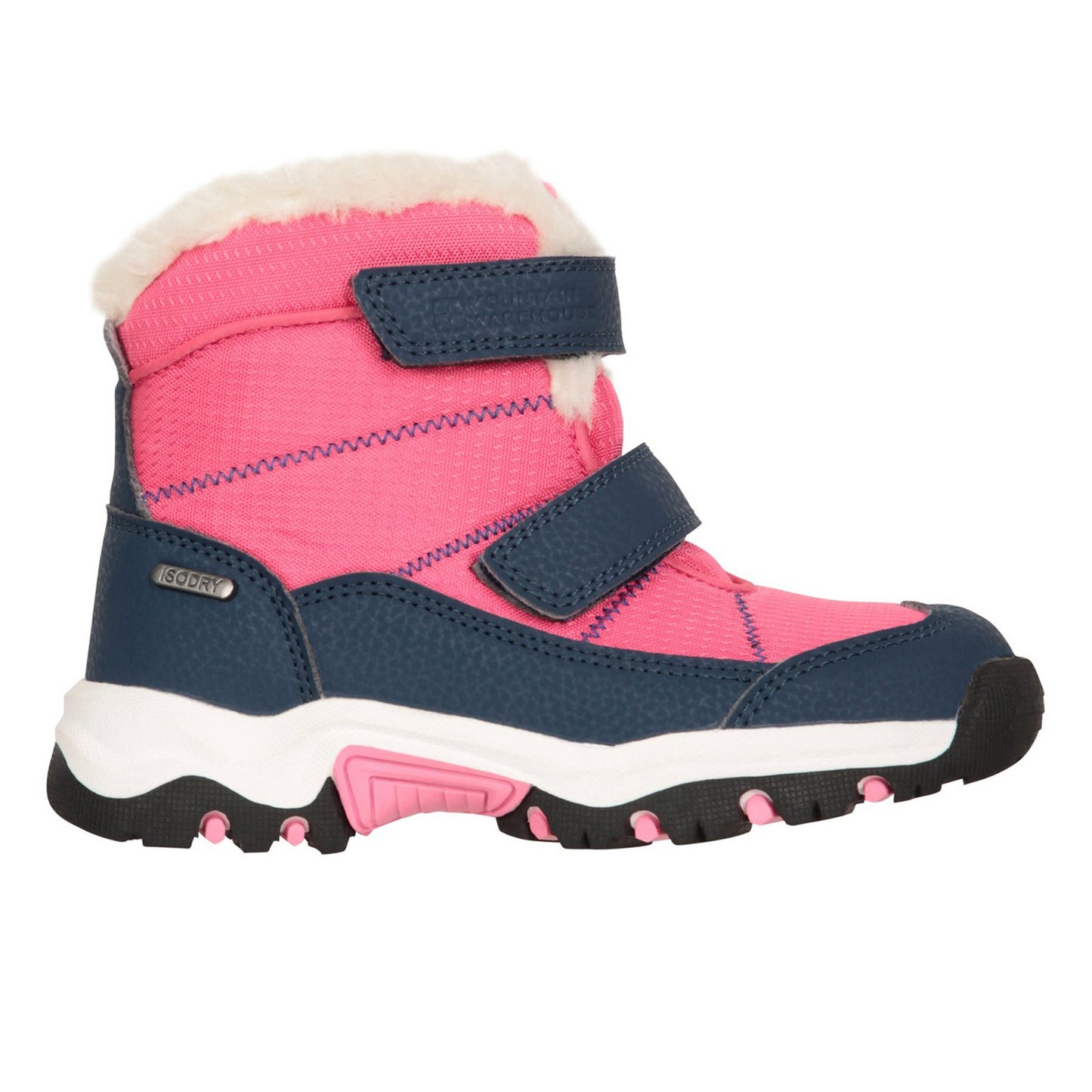 Bright Pink - Side - Mountain Warehouse Toddler Comet Waterproof Snow Boots
