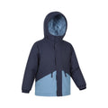 Navy - Side - Mountain Warehouse Childrens-Kids Cyclone Waterproof Padded Jacket