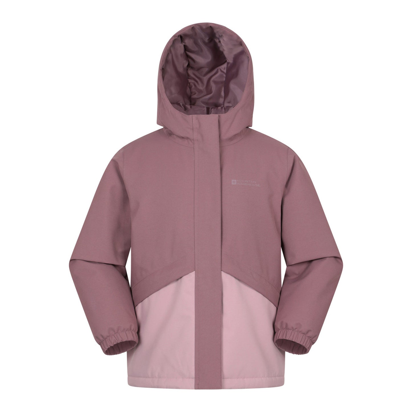 Pink - Front - Mountain Warehouse Childrens-Kids Cyclone Waterproof Padded Jacket