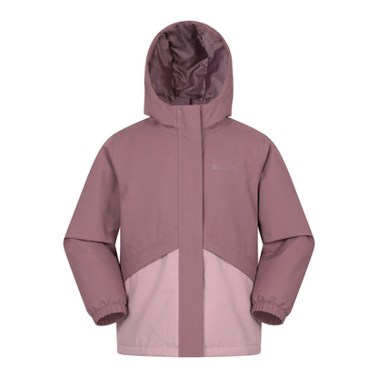 Pink - Front - Mountain Warehouse Childrens-Kids Cyclone Waterproof Padded Jacket
