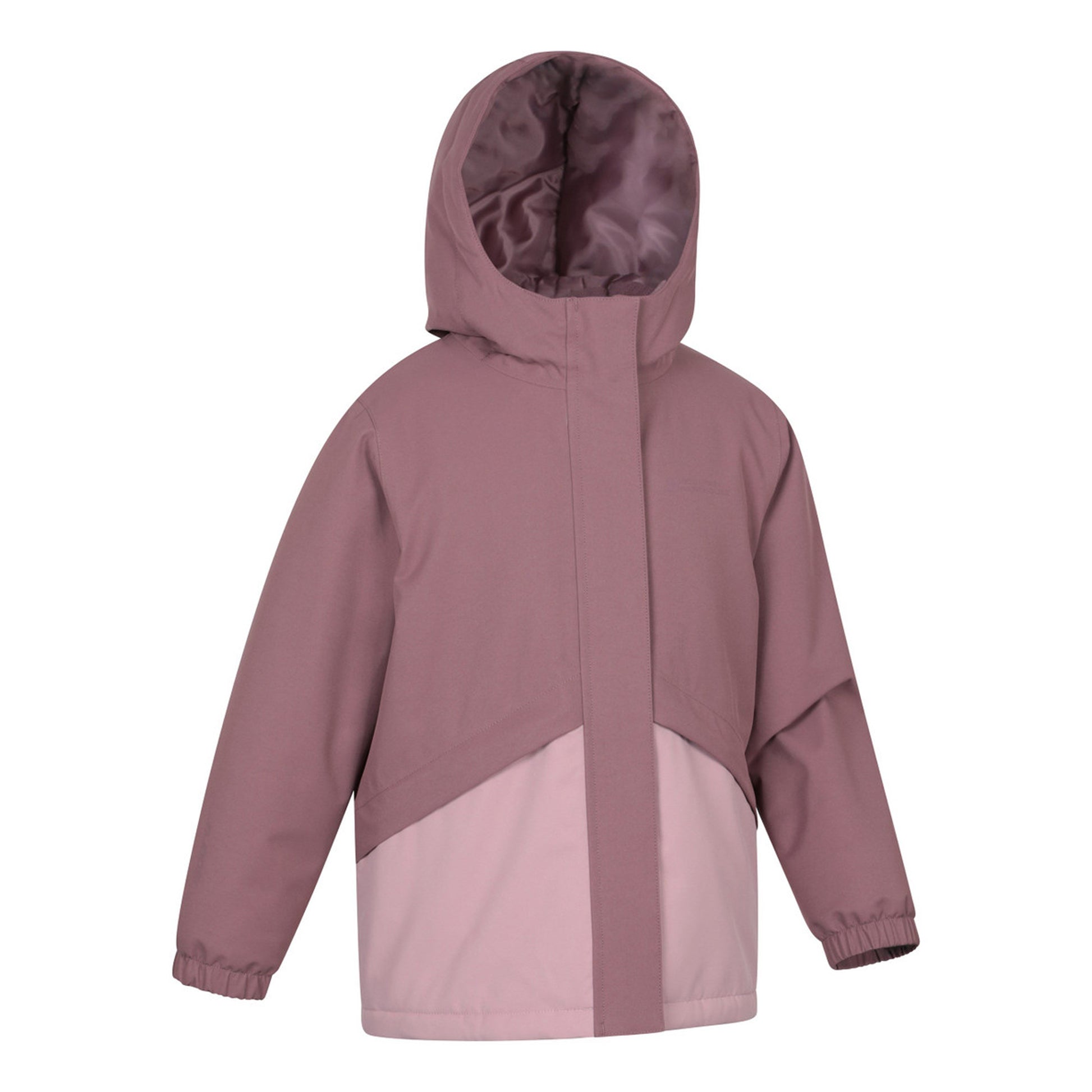 Pink - Side - Mountain Warehouse Childrens-Kids Cyclone Waterproof Padded Jacket
