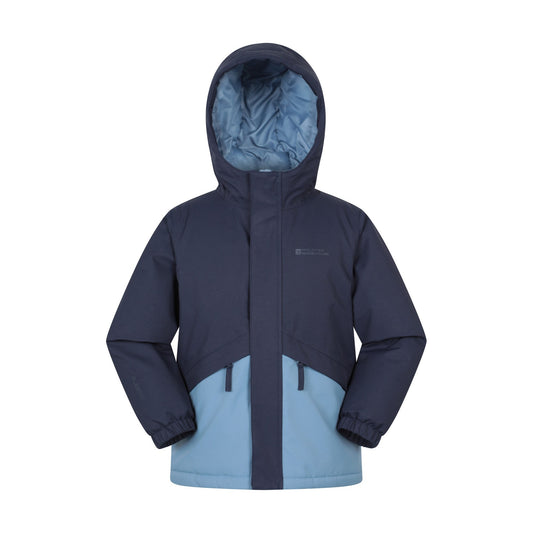 Navy - Front - Mountain Warehouse Childrens-Kids Cyclone Waterproof Padded Jacket