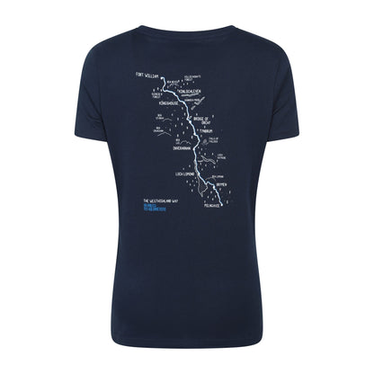 Navy - Back - Mountain Warehouse Womens-Ladies West Highland Way T-Shirt