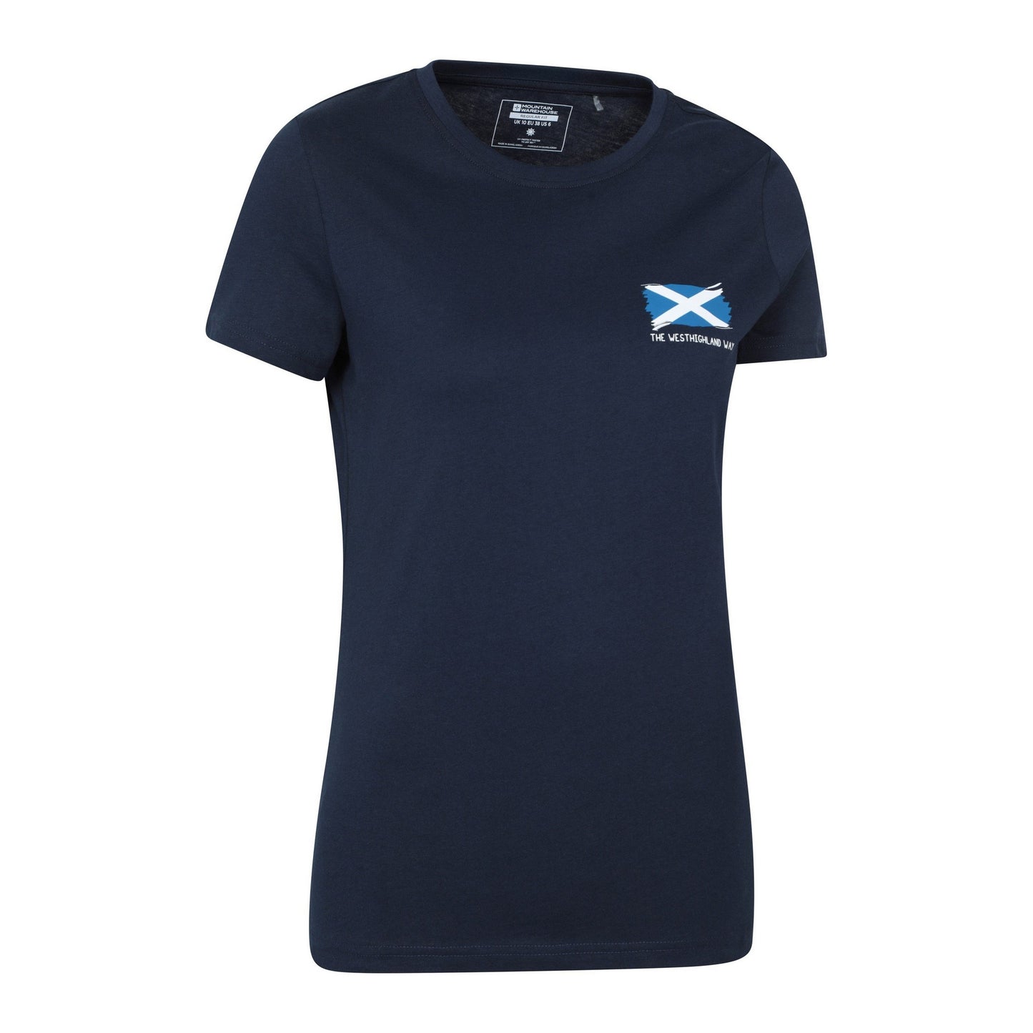 Navy - Side - Mountain Warehouse Womens-Ladies West Highland Way T-Shirt