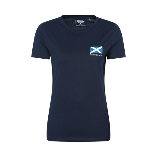 Navy - Front - Mountain Warehouse Womens-Ladies West Highland Way T-Shirt