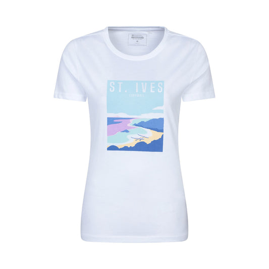 White - Front - Mountain Warehouse Womens-Ladies St Ives Short-Sleeved T-Shirt