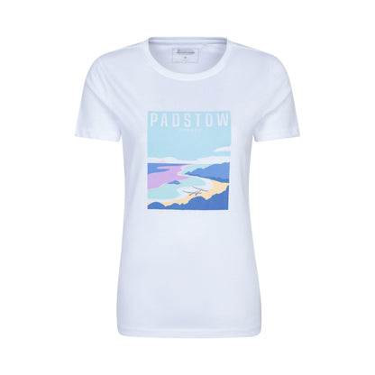 White - Front - Mountain Warehouse Womens-Ladies Padstow Short-Sleeved T-Shirt