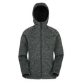 Black - Front - Mountain Warehouse Womens-Ladies Nevis Faux Fur Lined Full Zip Hoodie