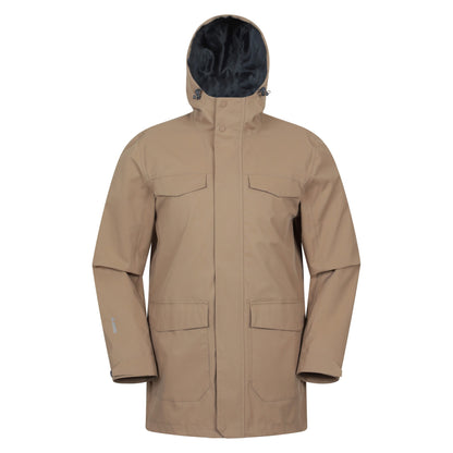 Tan - Front - Mountain Warehouse Mens Rushes Waterproof Jacket