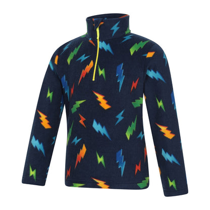 Yellow - Side - Mountain Warehouse Childrens-Kids Pursuit Fleece Half Zip Fleece
