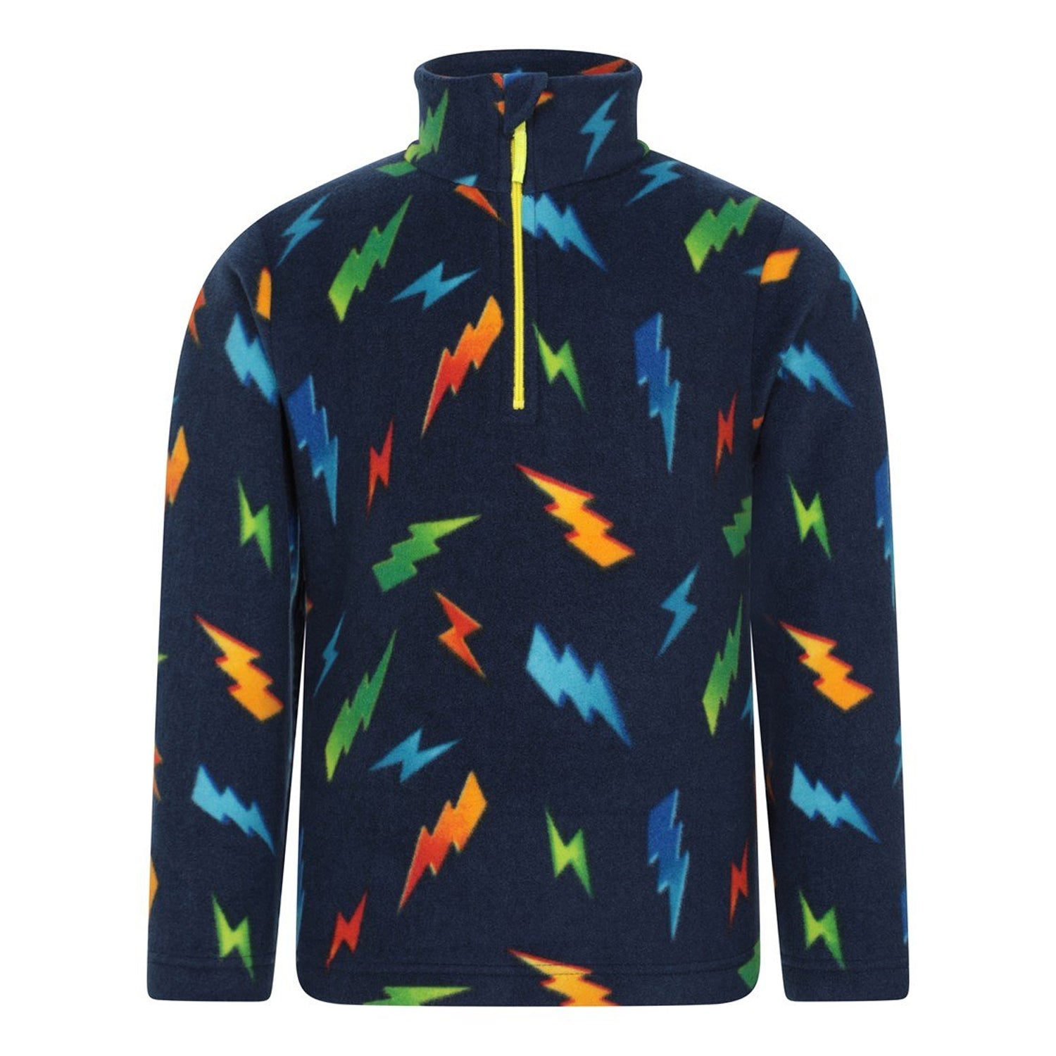 Yellow - Front - Mountain Warehouse Childrens-Kids Pursuit Fleece Half Zip Fleece