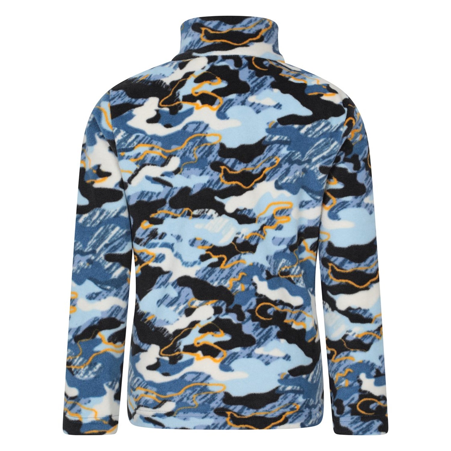 Blue - Back - Mountain Warehouse Childrens-Kids Pursuit Microfleece Half Zip Fleece