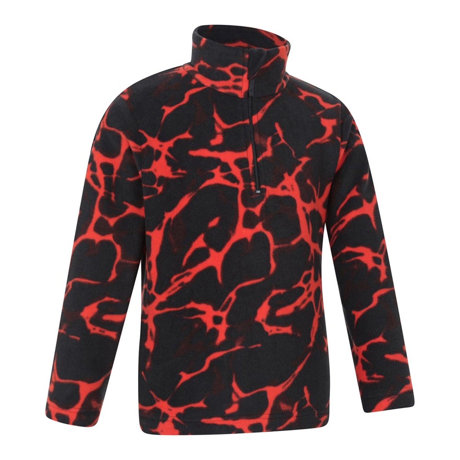 Burgundy - Lifestyle - Mountain Warehouse Childrens-Kids Pursuit Microfleece Half Zip Fleece