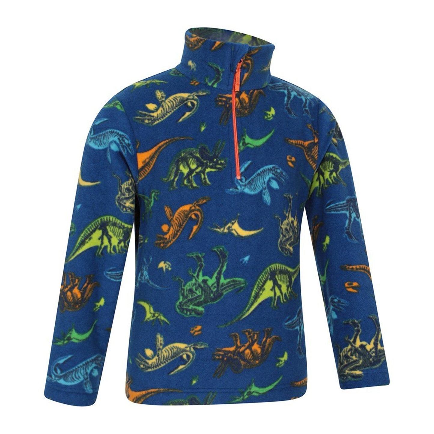 Orange - Lifestyle - Mountain Warehouse Childrens-Kids Pursuit Microfleece Half Zip Fleece