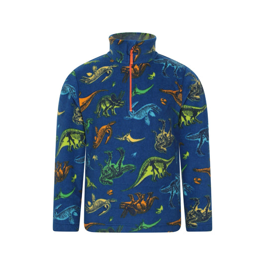 Burnt Orange - Front - Mountain Warehouse Childrens-Kids Pursuit Microfleece Half Zip Fleece