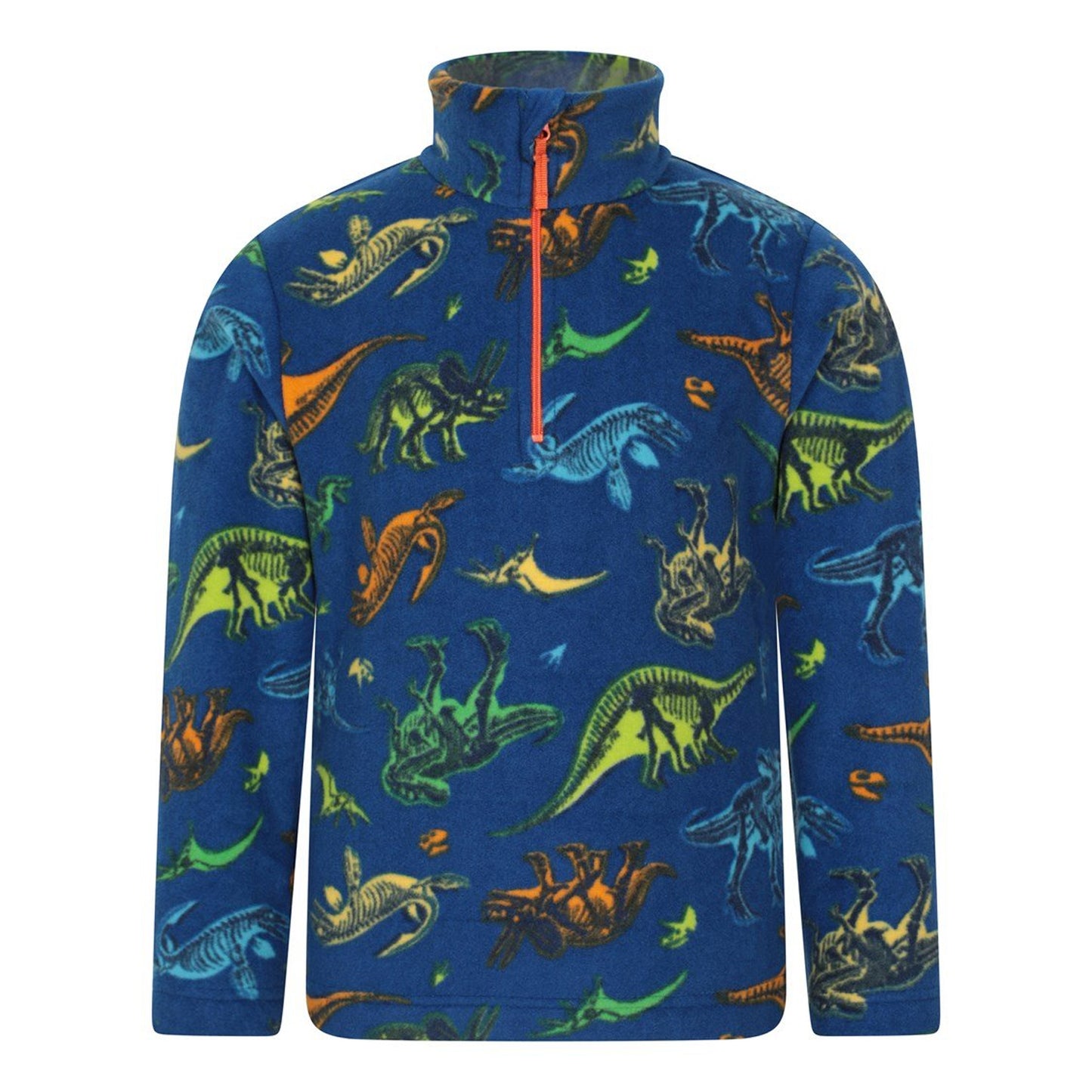 Orange - Front - Mountain Warehouse Childrens-Kids Pursuit Microfleece Half Zip Fleece