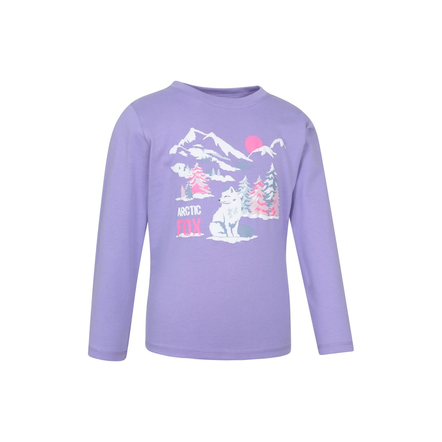 Purple - Lifestyle - Mountain Warehouse Childrens-Kids Cotton Lightweight Long-Sleeved Top